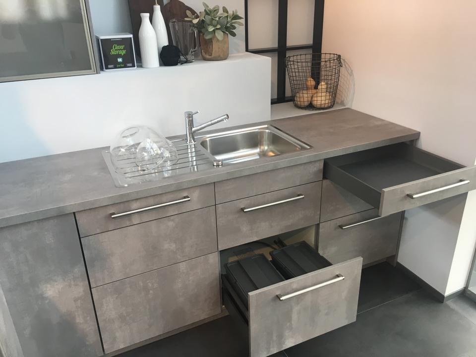 NEUE Einbauküche L-Form Küche Beton grau individuell planbar - Bild 12