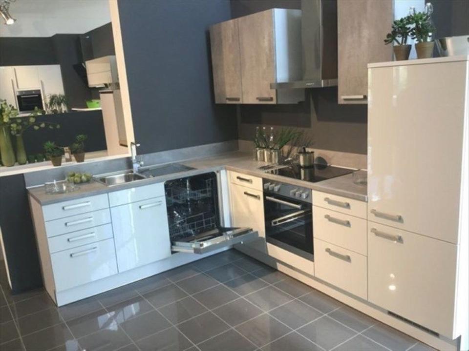 NEUE Einbauküche Beton Grau Küchenblock Küche L-Form NEU - Bild 3