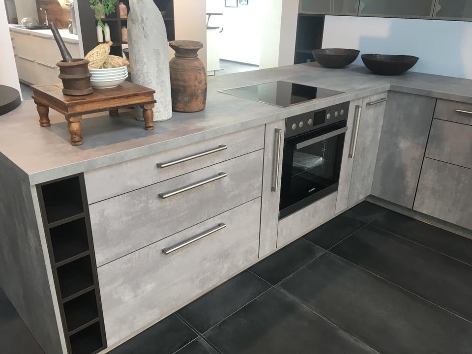 NEUE Einbauküche L-Form Küche Beton grau individuell planbar - Bild 2
