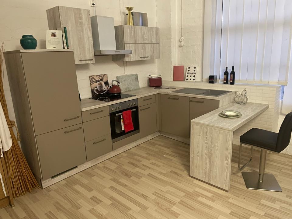 NEUE Einbauküche L-Form Küche in modern grau 275x185 individuell