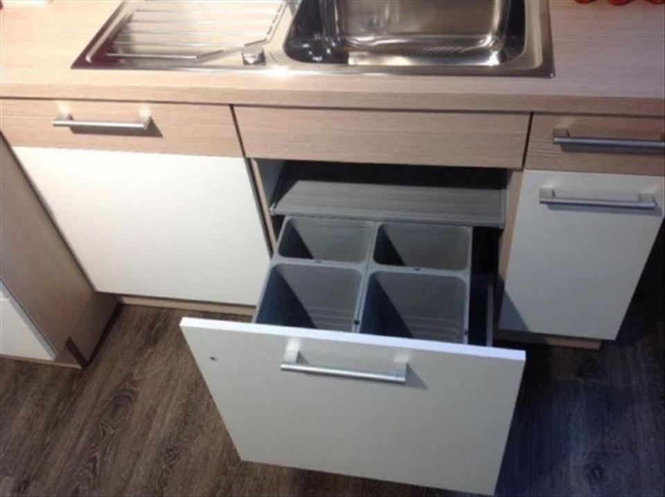 L-Form Küche weiß mit Akazie Einbauküche NEU 44 - Bild 15