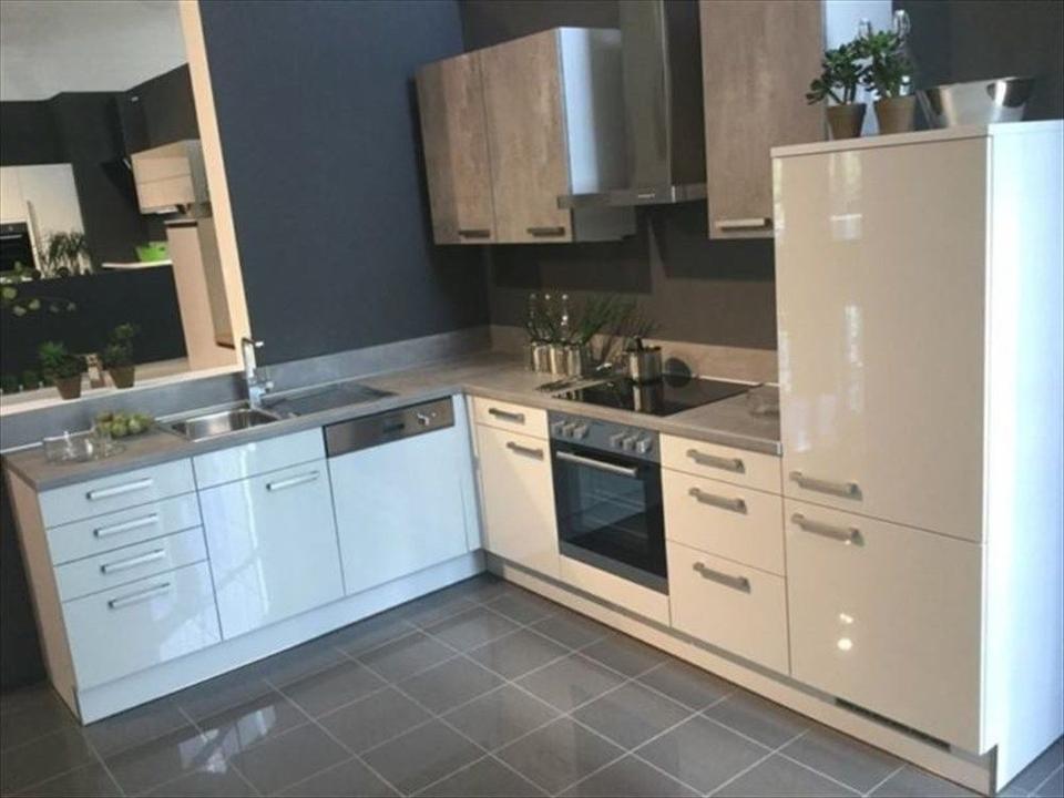 NEUE Einbauküche Beton Grau Küchenblock Küche L-Form NEU