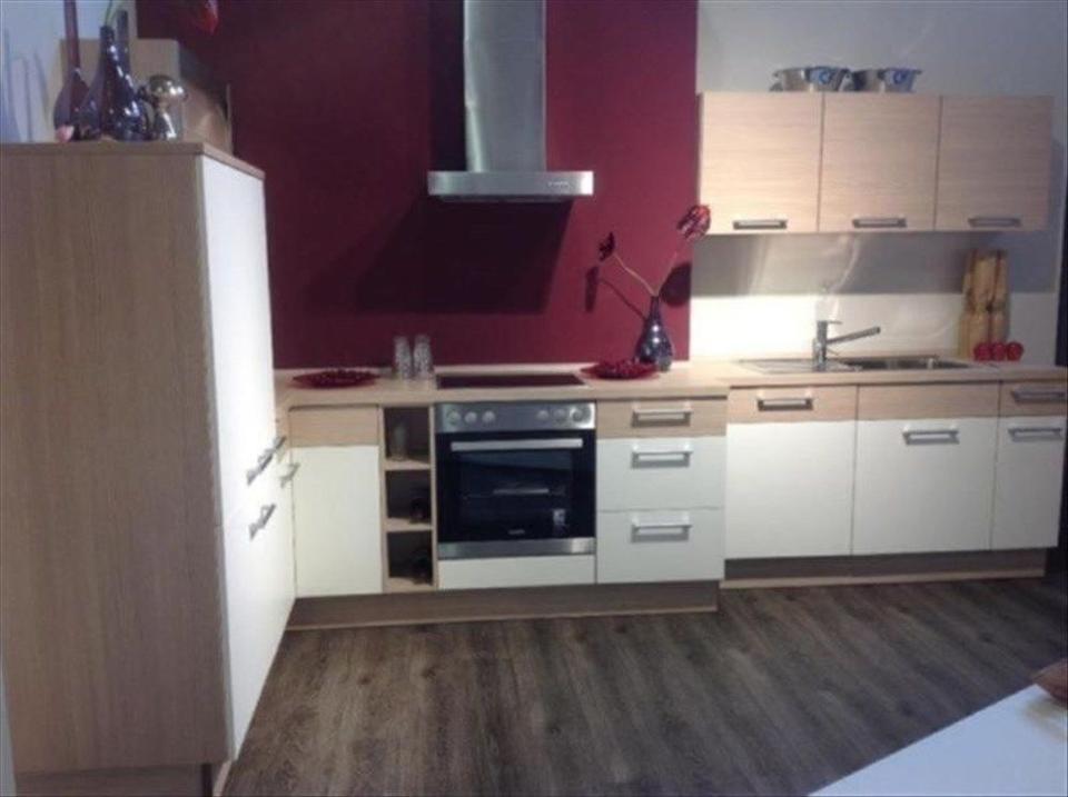 L-Form Küche weiß mit Akazie Einbauküche NEU 44 - Bild 11