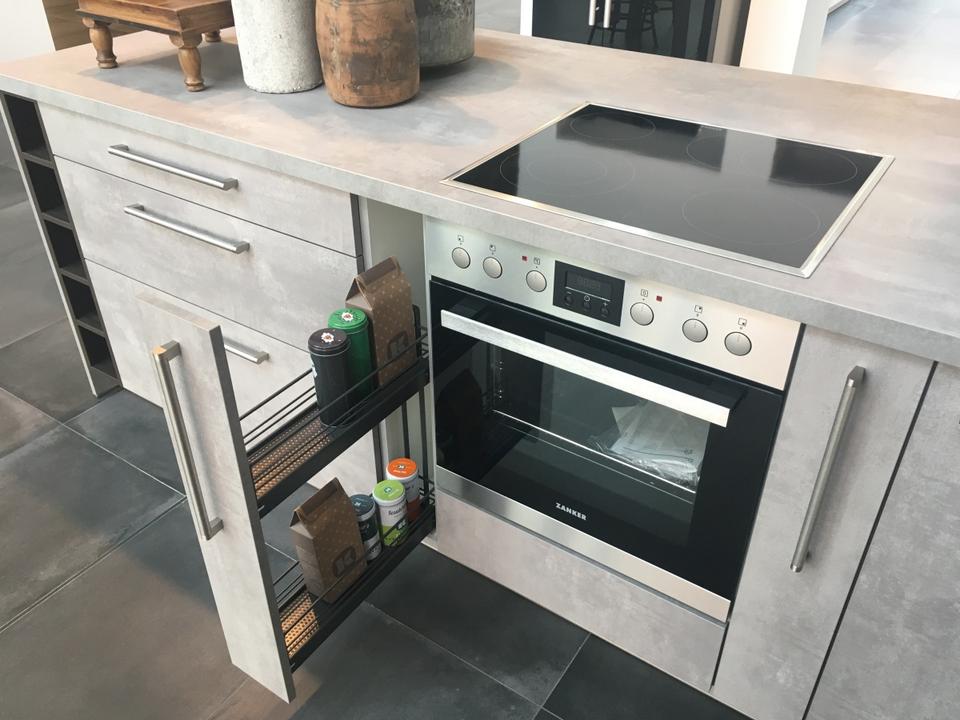 NEUE Einbauküche L-Form Küche Beton grau individuell planbar - Bild 4